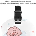 thumbnail image 4 of Square 2Pack PU Leather Resting Little Pink Pig Cruise Luggage Tag with Privacy Cover and Name ID Tag for Travel Handbags Backpacks Luggage Tags, 4 of 6