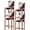 Red, variant on Marble Black Bar Stool Covers Set of 4, Abstract Gold White Brick Stone Motif Stretch Washable Bar Chair Covers with Backs, Removable Pub Counter Height Chair Cover for Kitchen Dining Room Cafe