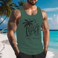 thumbnail image 4 of Gifts for Men! LINGLANG Mens Lightweight Sleeveless Tank Top Palm Tree Graphic Hawaiian Style, 4 of 4