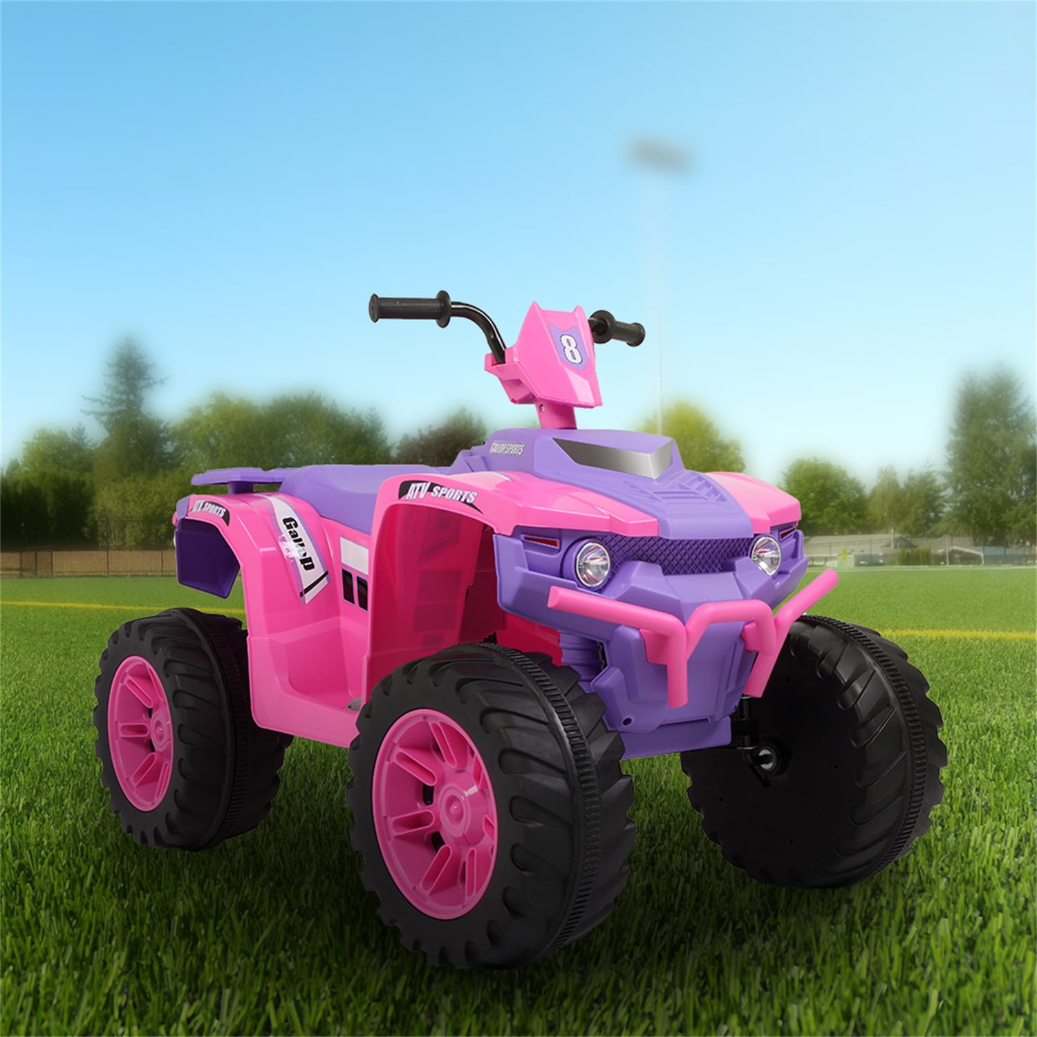 CIPACHO Kids Ride-on ATV 12V Battery Powered Four Wheeler Car with Music for 3 to 7 Years Old, Pink