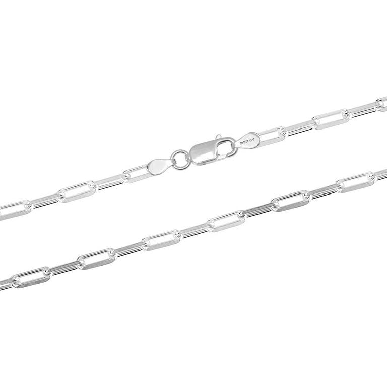 Collana A Catena Tipo Box In Argento Sterling 925 LeCalla - Made In Italy, Spessore 0.08-2mm, Lunghezze 16-24 Pollici