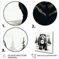 thumbnail image 3 of Designart "Curious Winter Forest Bear II" Animals Framed Wall Art - Traditional Black Bear Hallway Framed Wall Art Decor, 3 of 6
