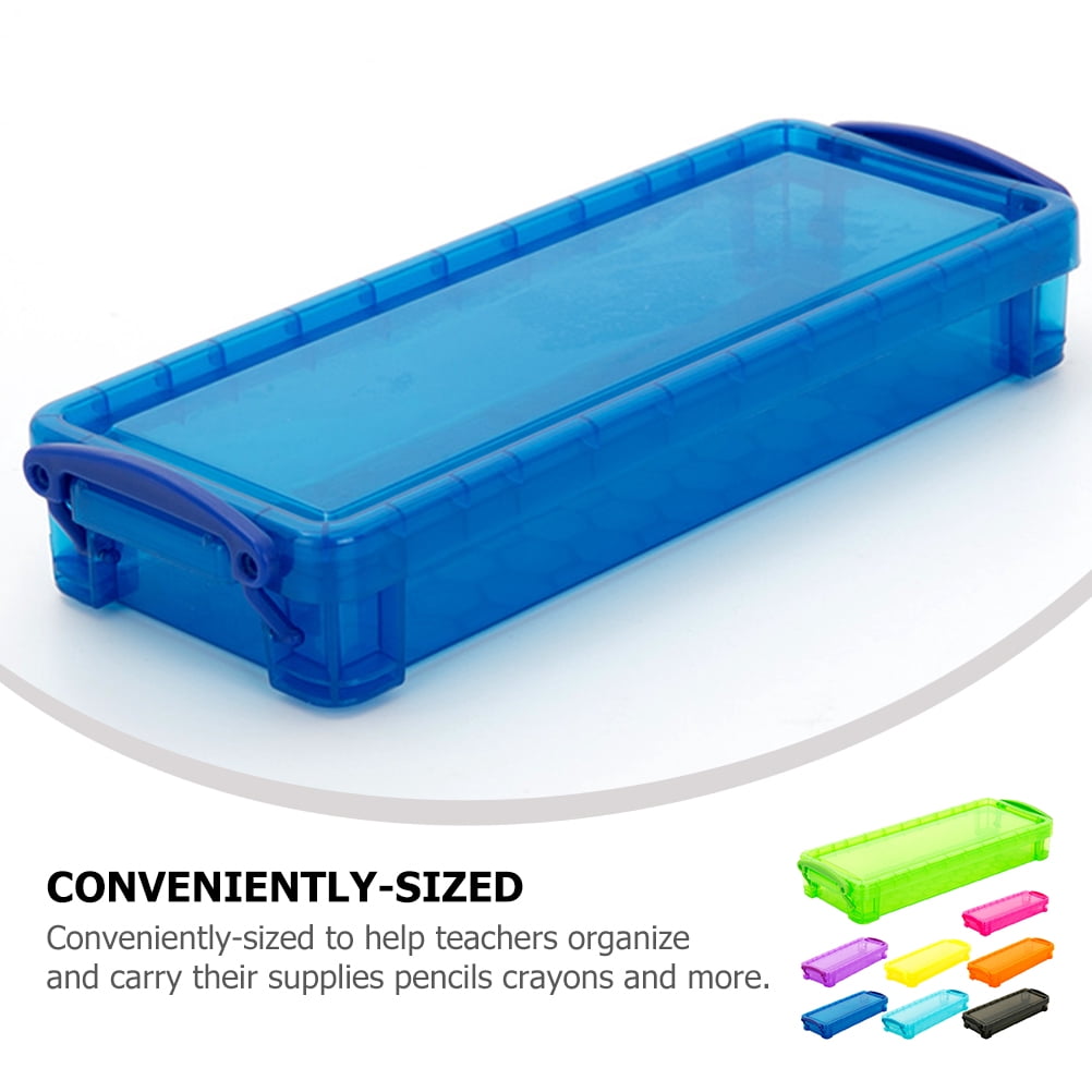 FRCOLOR  8 Pcs Pencil Packing Organizer Plastic Storage Container Boxes Travel