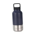 thumbnail image 4 of Botella de agua para perros aislada con 2 tazones desmontables, durabilidad, versátil, contenedor de viaje de comida para perros portátiles de fugas Azul, 4 of 8
