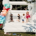 thumbnail image 4 of 10' X 10' PVC White Bounce House with Air Blower (Flap top), 4 of 6