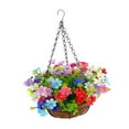 thumbnail image 4 of Maceta colgante con aspecto de cesta decorativa para jardín, boda y patio. Vistoso, 4 of 9