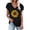 Black, variant on Tops Women's Summer V-neck Sunflower Printed Tops T-Shirts Casual Sleeve Blouse Gray L