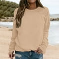 thumbnail image 2 of Sweaters For Women Casual Crewneck Long Sleeve Pullover Sweatshirt Soft Loose Fit Comfy Top For Everyday Wear 3Xl Womens Sweaters, 2 of 4