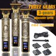 thumbnail image 2 of Cortadora de pelo profesional T9 de 0mm, afeitadora de pelo recargable eléctrica para hombres, recortadora de barba, máquina para cortar cabello de peluquero Tan Jianjun unisex, 2 of 2