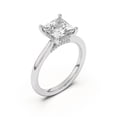 thumbnail image 2 of Golden Jewel 14K White Gold Plated Engagement Ring - 1.9 Ct Princess Cut Moissanite Hidden Halo Rings - Moissanite Rings - Elegant Wedding Ring for Women - Perfect Gift for Her, 2 of 3