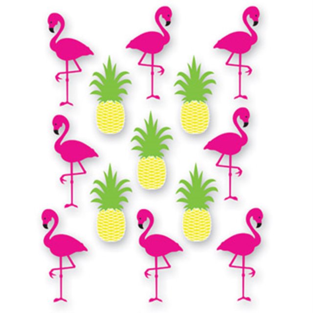 Clings de piña y flamenco Beistle 53719