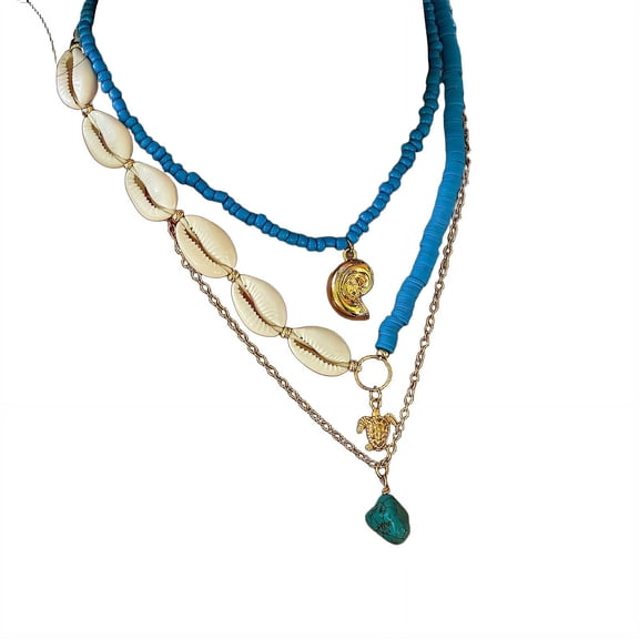 DESIGNICE Layered Necklaces for Women,Polished Tiered Sheen Long Necklaces for Women,Clear Chain Strength Necklaces for Women,Gold