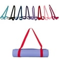 thumbnail image 3 of EeaseCA Tapis de Yoga en Coton Réglable avec Sangle, Tapis d'Exercice, Sangle de Transport (Rouge), 3 of 4
