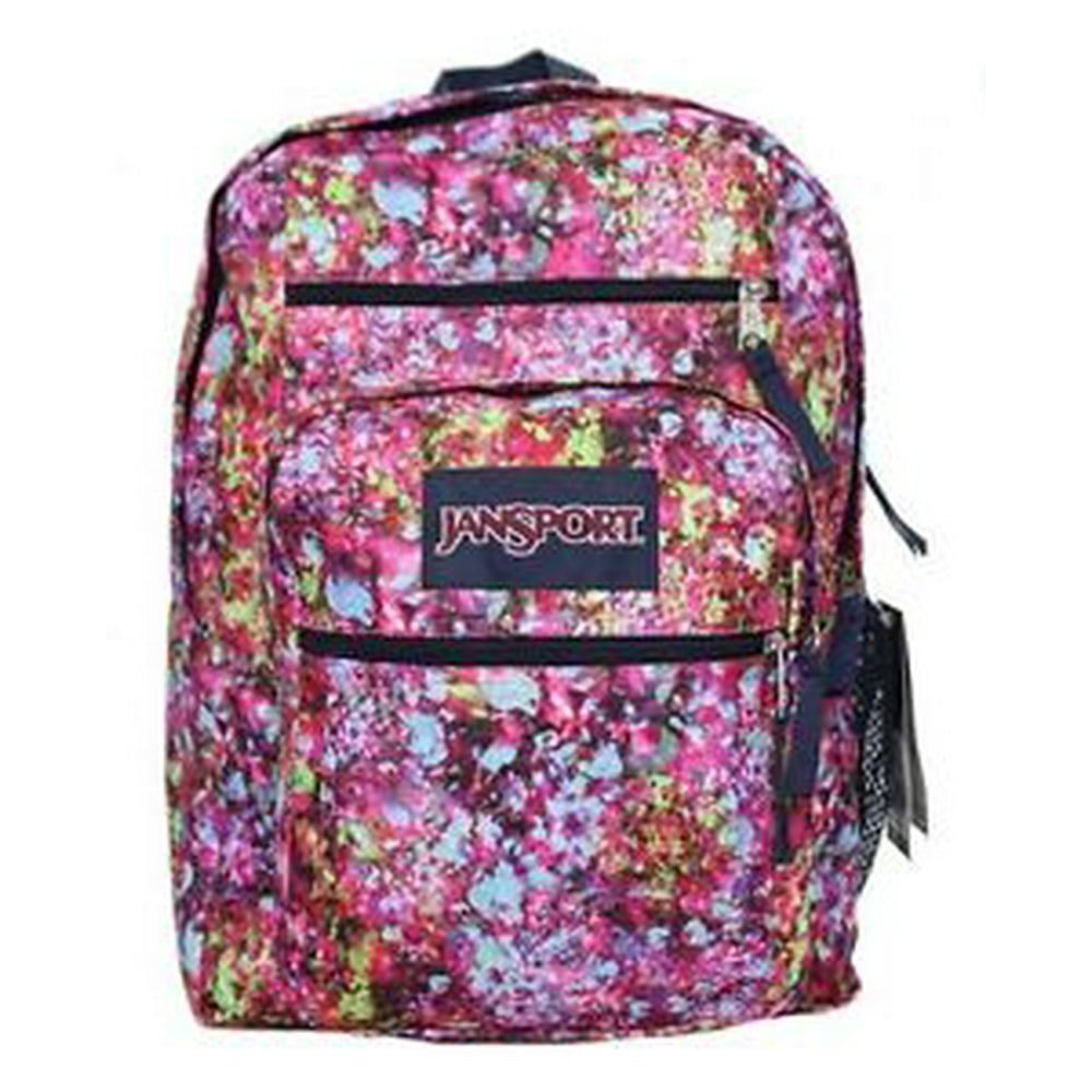 JanSport Unisex Big Student Multi Flower Backpack