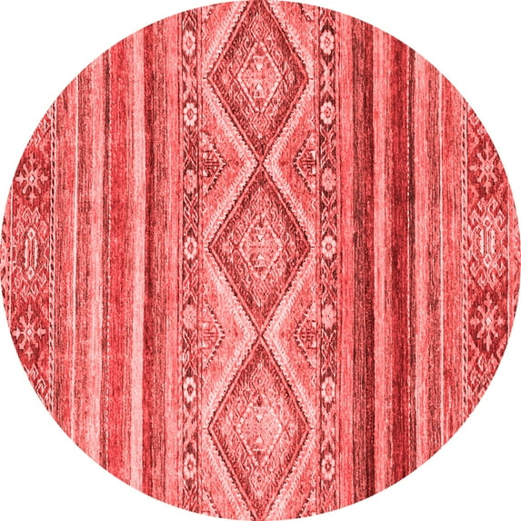Ahgly Company Indoor Round Southwestern Red Country Area Rugs, 4' Round