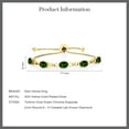 thumbnail image 4 of Gem Stone King 18K Yellow Gold Plated Silver Green Chrome Diopside and White Lab Grown Diamond Tennis Bracelet for Women (3.52 Cttw, Gemstone Birthstone, Oval 7x5MM, Fully Adjustable up to 9 inch), 4 of 4