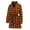 75, variant on Orange Buffalo Plaid Women Bathrobe One Size Univeral Fits, Checkered Caro Plaid Tartan Fashion Lightweight Plush Fleece Long Robe For Women