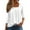 A-White Tops for Women, variant on Qzwdhjm Womens 3/4 Sleeve Tops Solid Color Boho Tops Square Neck Pleated Loose Fit Tunic Blouses White XXXL