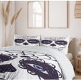 thumbnail image 6 of Ambesonne Sugar Skull Duvet Cover Sets, Make up Girl, 2-King, Black White and Blue, 6 of 7