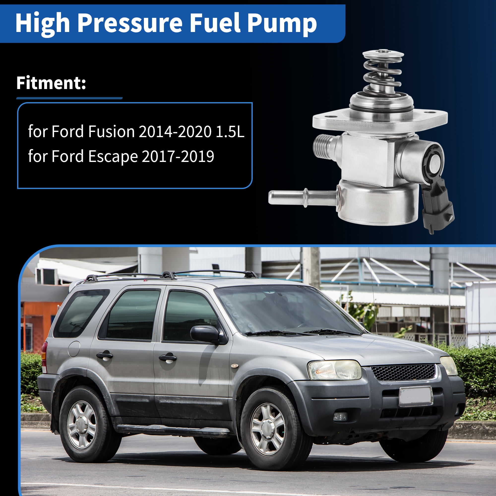 Unique Bargains No.DS7Z9350A High Pressure Fuel Pump for Ford Fusion 2014-2020 1.5L for Ford Escape 2017-2019 Direct Injection Mechanical Fuel Pump No.DS7G-9D376-DB DS7G-9D376-DC 1Pcs