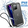 thumbnail image 3 of REJODA-for iPhone 15 Pro Waterproof Case - IP68 Waterproof Phone Case with Built in Screen Protector [360 Full Body Protection], Shockproof Dirtproof Heavy Duty Phone Case for iPhone 15 Pro, Black, 3 of 4