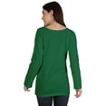 thumbnail image 4 of Inkmeso Solid Raglan Full Sleeve T-shirt For Women Scoop Neck Baseball Tee Casual Tops, 4 of 7