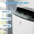 thumbnail image 3 of Portable Air Conditioners for Room,14000 BTU Air Conditioning with Remote Control,Cools up to 750 Sq.ft,Air Cooler with Fan,Dry Function,Quiet & Sleep Mode/24H Timer,Double Motor,Energy Savings,, 3 of 5