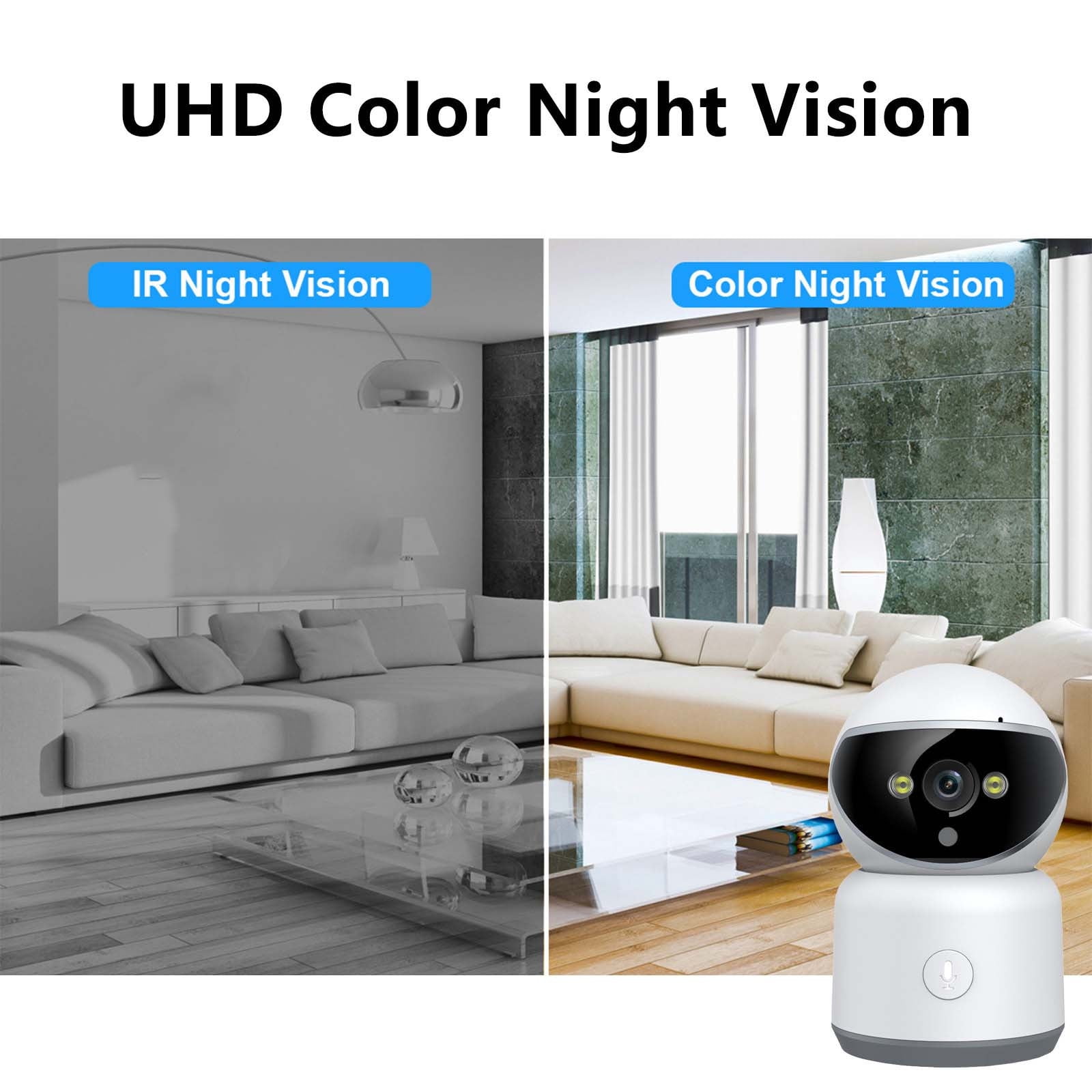 5G WiFi Security Camera with 355° Pan 90° Tilt 2K Full Color Night Vision Two Way Audio Motion Detection Mobile App Remote Access Indoor Home Surveillance Monitor