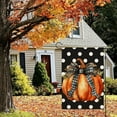 thumbnail image 3 of Fall Garden Flag 12x18 Inch Double Sided Outside, Autumn Pumpkin Welcome Seasonal Small Yard Outdoor Flag (White-Polka-Dot-NO.10), 3 of 6