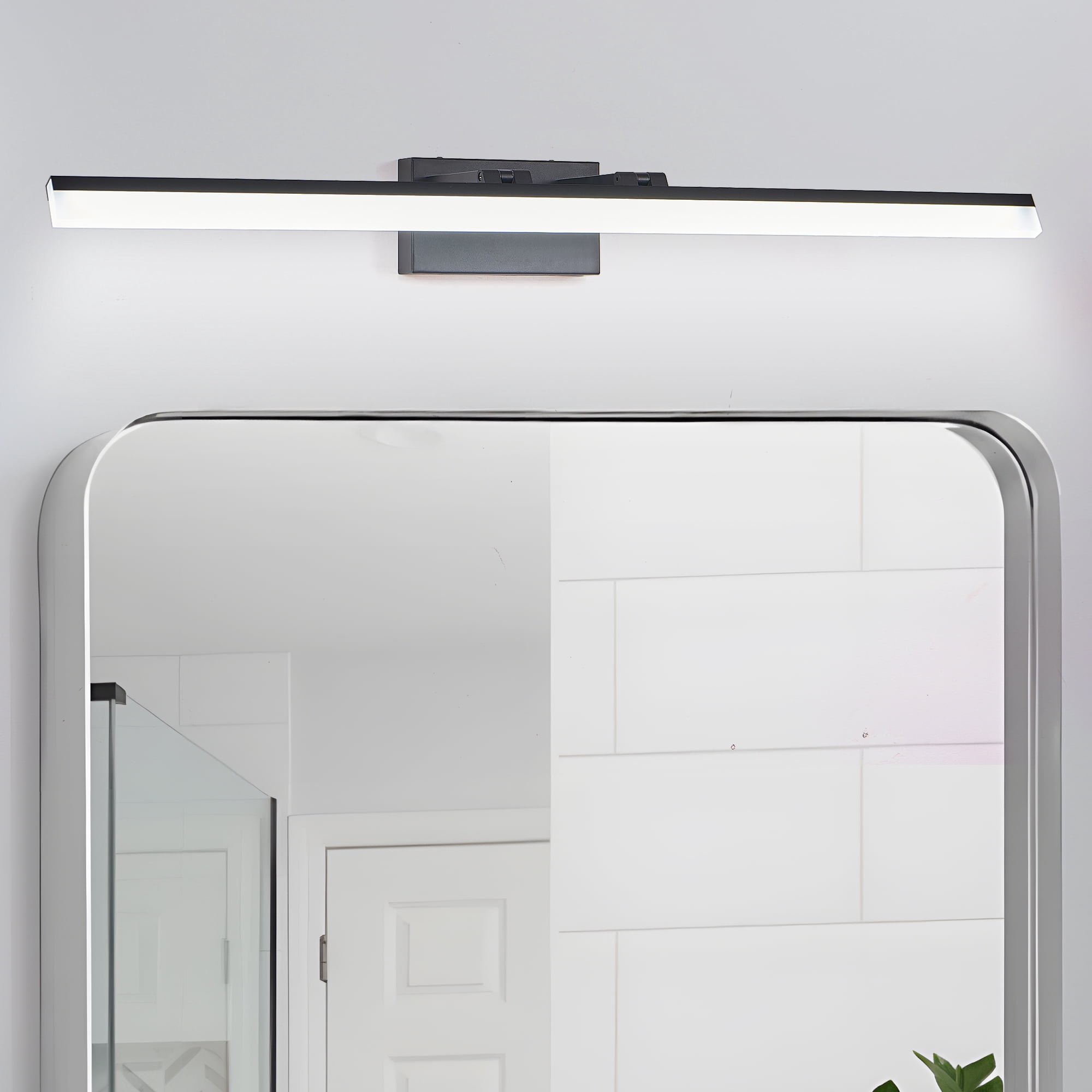 39 Inch Modern LED Bathroom Vanity Light – Sleek Black Metal Wall Light for Mirror, Dressing Room or Sink Area