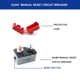 thumbnail image 5 of Auto RV Marine Motor Disyuntor 20A-50A Restablecimiento Manual Con Cubierta Impermeable 20AMP, 5 of 8