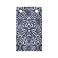 thumbnail image 1 of Victorian Hanging Pocket Organizer, Baroque Damask Motif of Curved Flowers Rococo European Retro Art Print, Printed Polyester Storage Bag with Pockets, 9" x 27", Indigo and White, 1 of 2