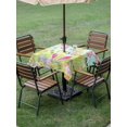 thumbnail image 3 of Outdoor Tablecloth with Umbrella Hole and Zipper, Easter Square Table Cloth 54x54 Inch Waterproof Tablecloth, Spring Bunny Colorful Rabbit Eggs Butterfly Blue Green Picnic Table Cover for Patio, 3 of 7