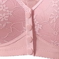 thumbnail image 5 of Iugvhana 3 Pack Women's Front Closure Bras Wirefree Push-Up Bra Adjustable Straps Lift Breathable Comfortable Everyday Bra Underwear Pink S, 5 of 5