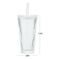 thumbnail image 2 of Better Homes & Gardens Glass 21oz Tumbler Ribbed with Glass Lid and Straw, 2 of 8