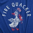 thumbnail image 2 of Womens Fire Quacker T Shirt Funny Sarcastic Fourth Of July Party Duck Fireworks Joke Graphic Tee for Ladies Womens Graphic Tees, 2 of 9