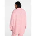 thumbnail image 3 of No Boundaries Sleepwear Button Shirt with Long Sleeves, Women's XS-XXL, 3 of 5