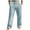 Light Blue, variant on Men's Casual Pants Men's Summer Linen Straight Stripes Comfortable Breathable Outdoor Stretch Pants With Drawstring White 3XL