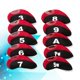 thumbnail image 4 of 10 fundas de neopreno para cabezas de hierro y palos de golf (negro y rojo), 4 of 8