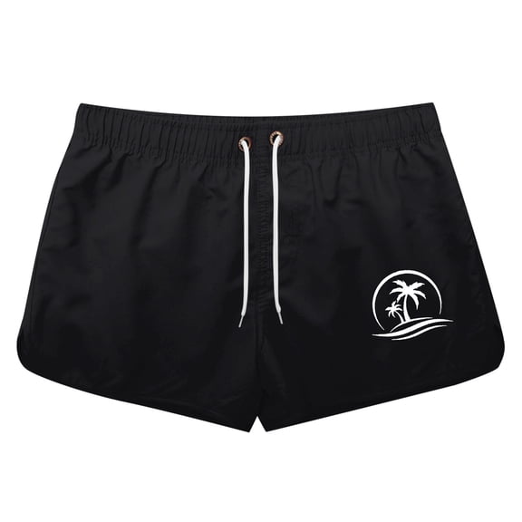 CONZONE Mens Swim Trunks Hawaiian Graphic Y2K Board Shorts for Men Elastic Waist Drawstring Lightweight Quick Dry Summer Beach Swim Shorts