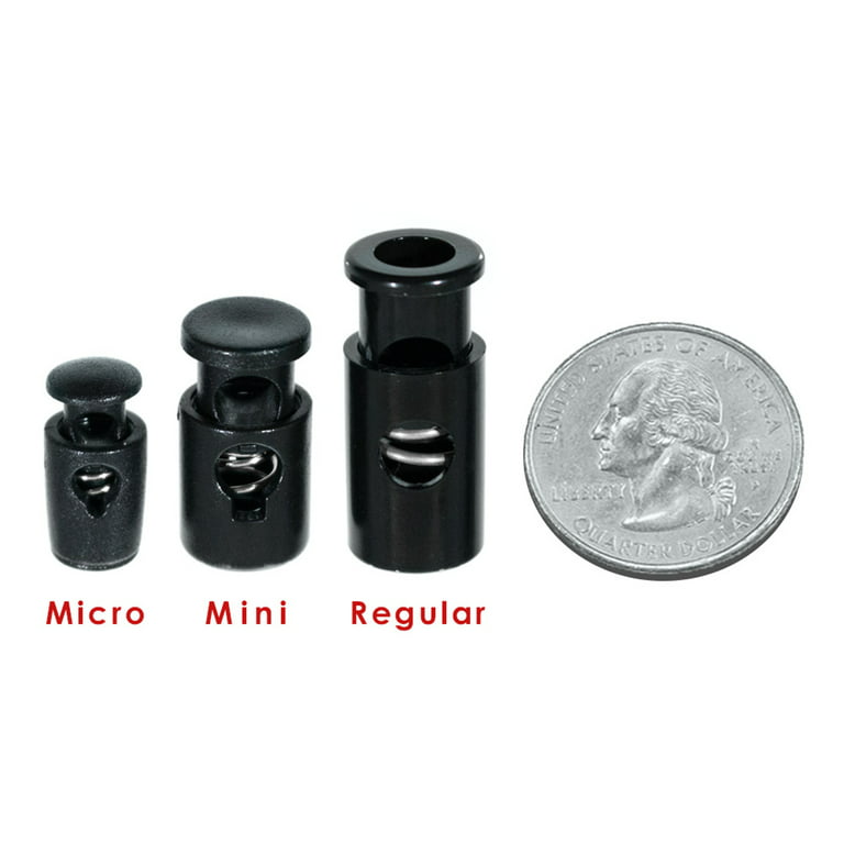 Micro Single Barrel Cord Locks - Variety of Colors and Pack Sizes