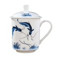 thumbnail image 2 of ReadStar China Jingdezhen Ceramic Tea Cup Bone China 500ml Cup With Lid Household Office Conference Cup Customization Cup,19, 2 of 54