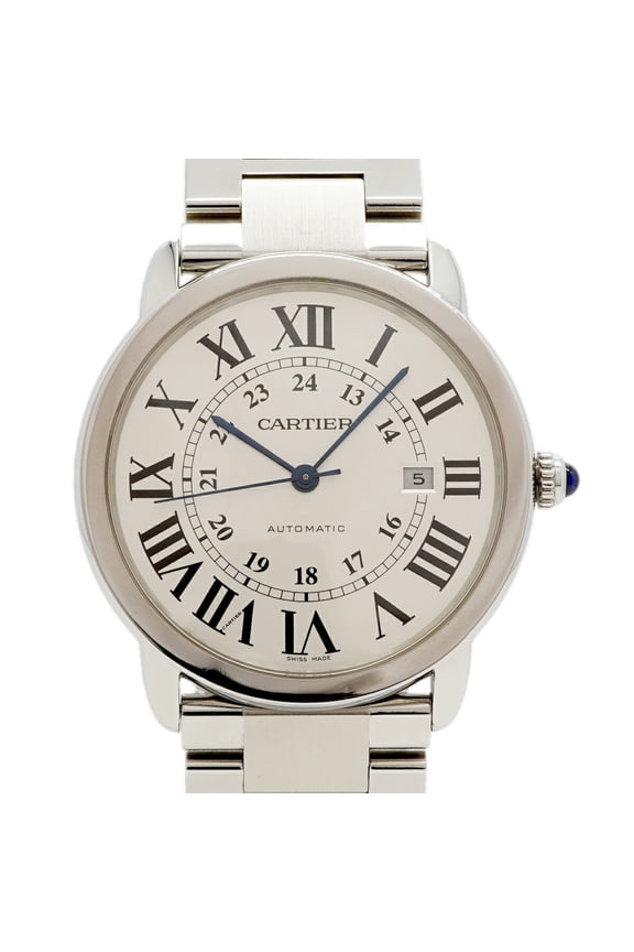 Pre-Owned Cartier Ronde Solo XL W6701011 Silver Dial Men's Watch