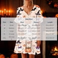 thumbnail image 3 of Stamzod Ruffled Nightgowns for Women Casual V-Neck Halloween Night Dress Pumpkin Print Short Sleeve Sleep Shirt with Pockets M, 3 of 5