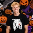 thumbnail image 4 of Alaiyaky Halloween Shirt for Men Women Halloween Party T-Shirt Halloween Pumpkin Bat Shirts Skeleton Body Print Tee Unique, 4 of 8
