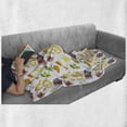 thumbnail image 6 of Bavarian Soft Flannel Fleece Throw Blanket, Cartoon Arrangement Traditional Motifs Pretzel Beer and Sausage Retro Classic, Cozy Plush for Indoor and Outdoor Use, 70" x 90", Multicolor, by Ambesonne, 6 of 6