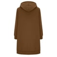thumbnail image 7 of Lumtrix Long Hoodies for Women Zip Up Tunic Sweatshirt Cute Fall Jackets | Oversized Sweatshirt Travel Hoodie Lightweight Workout Jackets Brown M, 7 of 7