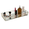 thumbnail image 2 of ELLE Paris 15.7"x6.5" Rectangular Mirrored Vanity Tray in Gold, 2 of 5