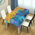 thumbnail image 7 of Coolnut Mardi Gras Tablecloth, Waterproof Washable Polyester Square Table Cover, Durable Tablecloth for Kitchen Dining Table Party Decor, 60"X 90", 7 of 7