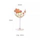 thumbnail image 2 of Copa grande de cristal de 640 ml (21,6 oz), coloridas copas de vino con tallo y flores pintadas a mano, 2 of 7